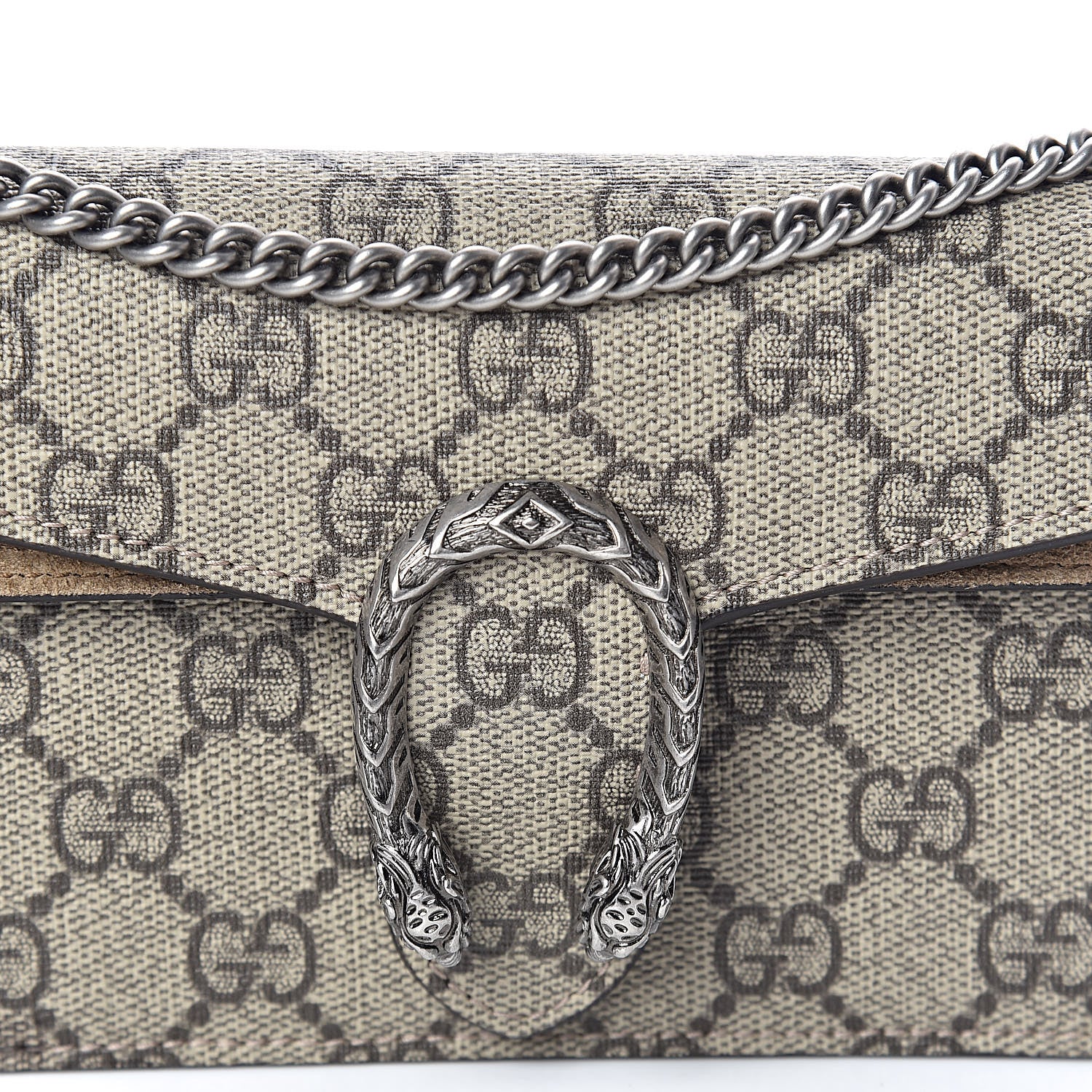 Gucci GG Supreme Monogram Super Mini Dionysus Shoulder Bag Taupe 9 of 10