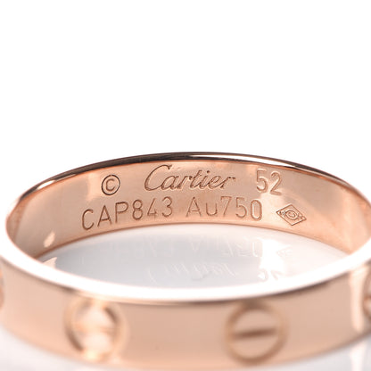 Cartier 18K Pink Gold 3.5mm LOVE Wedding Band Ring 52 6 4 of 5