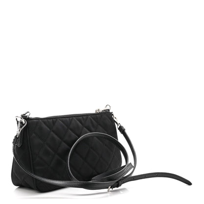 Prada Nylon Tessuto Impuntu Quilted Crossbody Bag Black 3 of 10