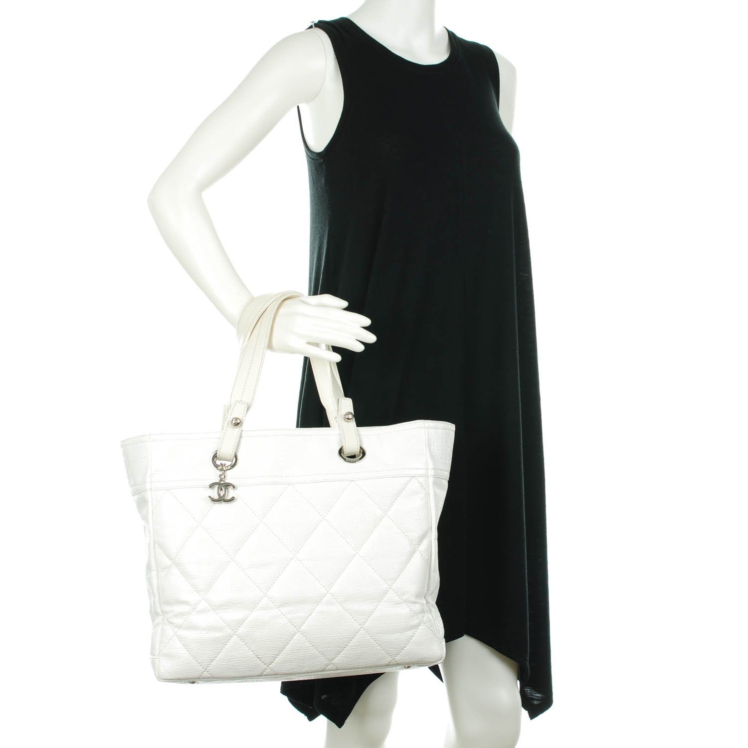 Chanel Coated Canvas Large Paris Biarritz Tote White 2 of 9