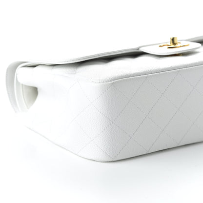 Chanel Caviar Quilted Jumbo Double Flap White 6 of 10