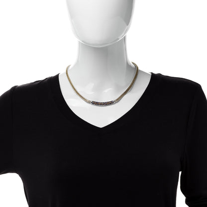 John Hardy Sterling Silver 18K Yellow Gold Amethyst Citrine 5mm Classic Chain Reversible Lava Necklace 2 of 5