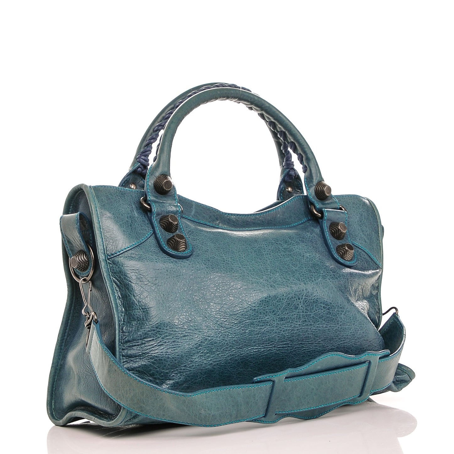 Chevre Giant 21 Gunmetal Hardware City Neiman Marcus LE Bleu