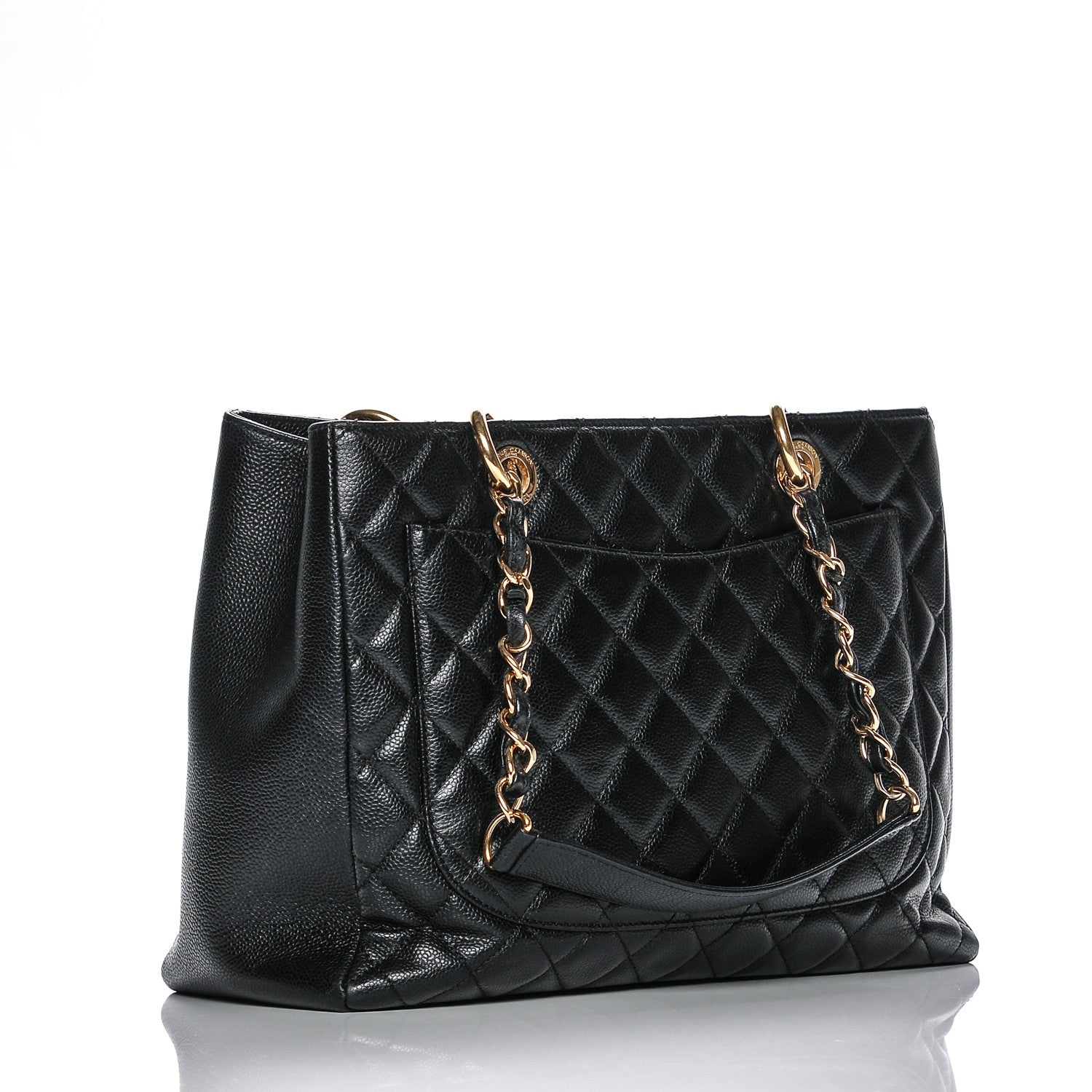 Chanel Caviar Quilted Grand Shopping Tote GST Black 3 of 7
