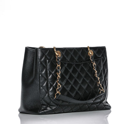 Chanel Caviar Quilted Grand Shopping Tote GST Black 3 of 7