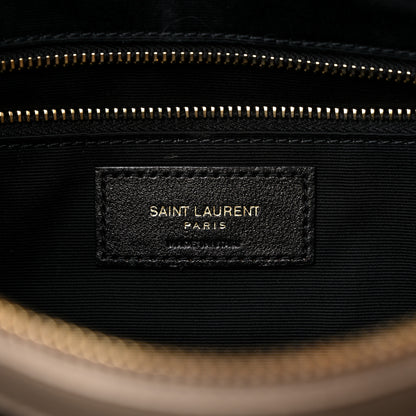 Saint Laurent Calfskin Y Quilted Monogram Medium Loulou Chain Satchel Dark Beige 7 of 10