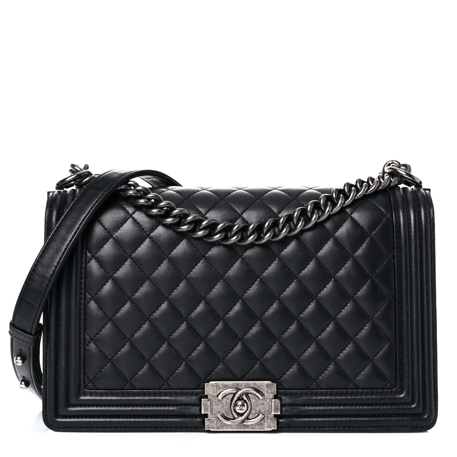 Chanel Lambskin Quilted New Medium Boy Flap Black 1 of 25