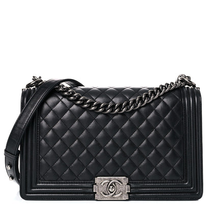 Chanel Lambskin Quilted New Medium Boy Flap Black 1 of 25