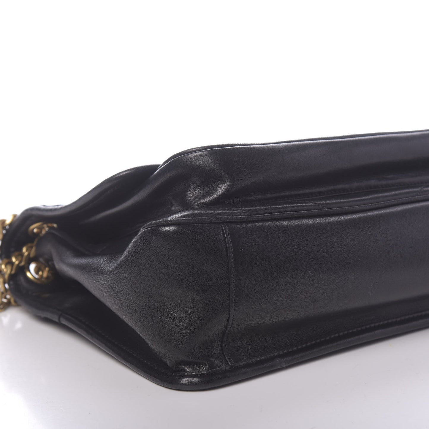 Lambskin Matelasse Monogram Medium Niki Chain Satchel Black