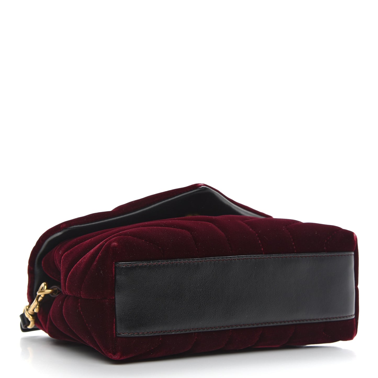 Velvet Y Quilted Monogram Toy Loulou Crossbody Bag French Burgundy