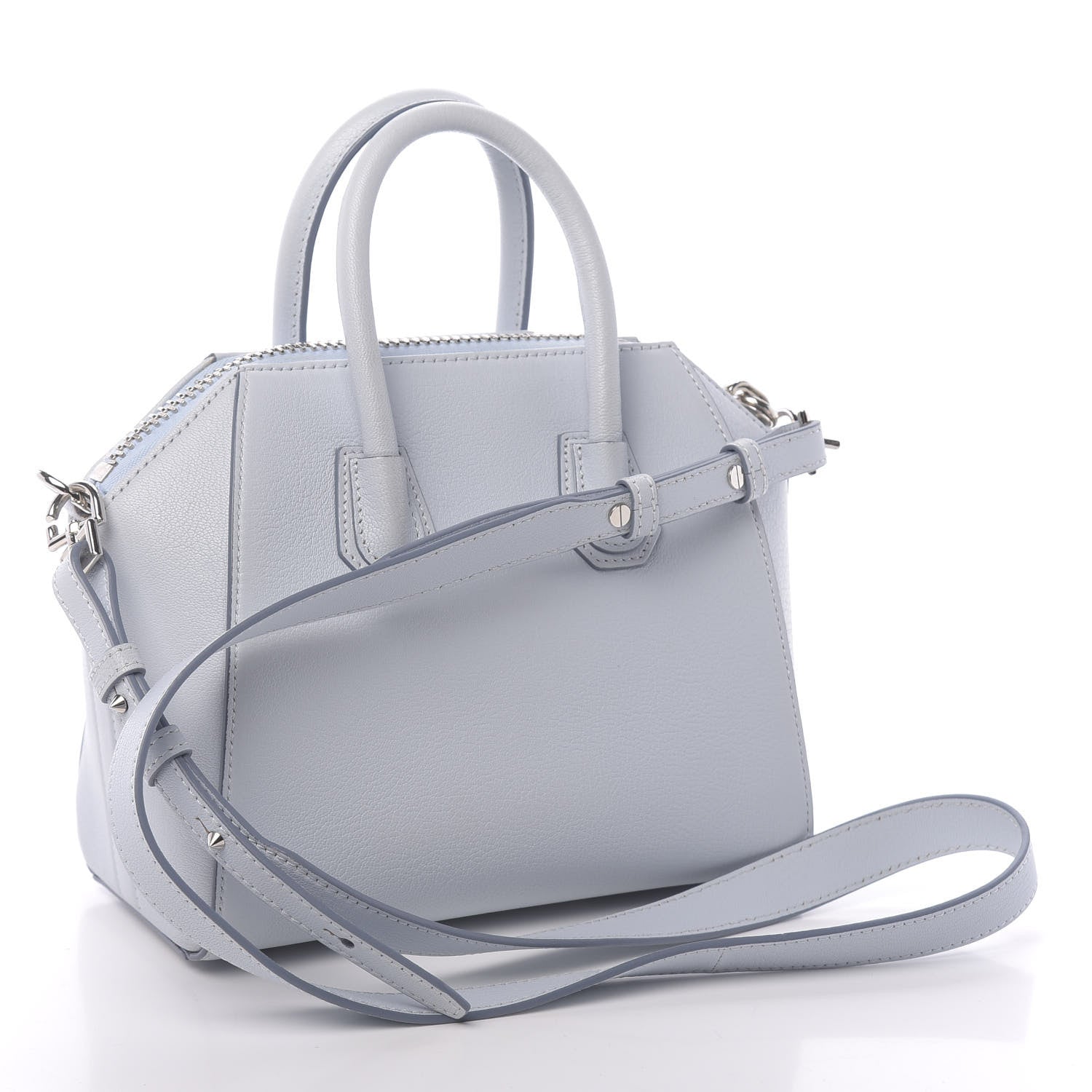 Givenchy Sugar Goatskin Mini Antigona Baby Blue 3 of 10