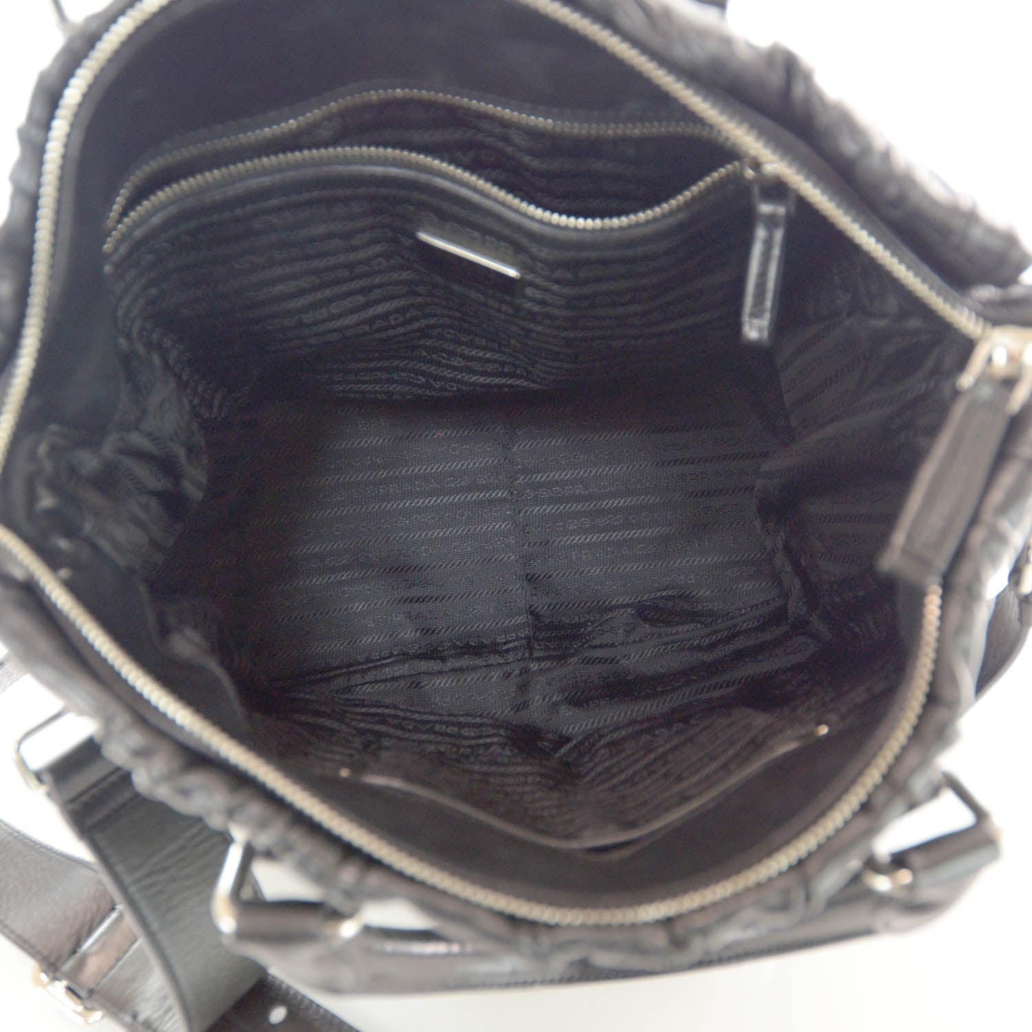 Prada Nappa Gaufre Tote Black 7 of 8