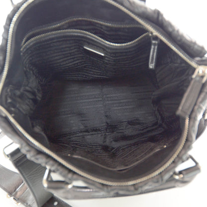 Prada Nappa Gaufre Tote Black 7 of 8