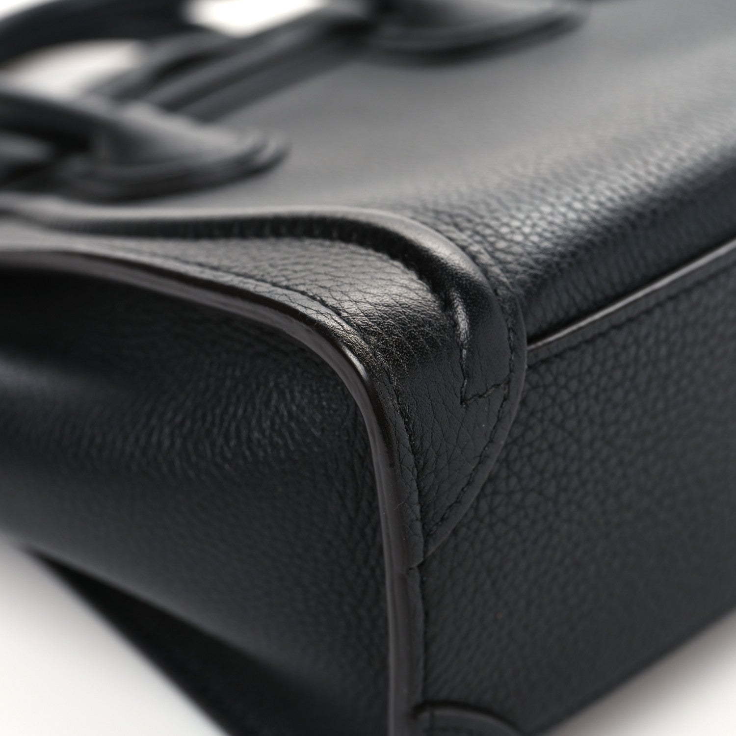 Celine Drummed Calfskin Nano Luggage Black 10 of 11