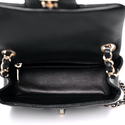 Chanel Lambskin Quilted Mini Square Flap Black 5 of 13
