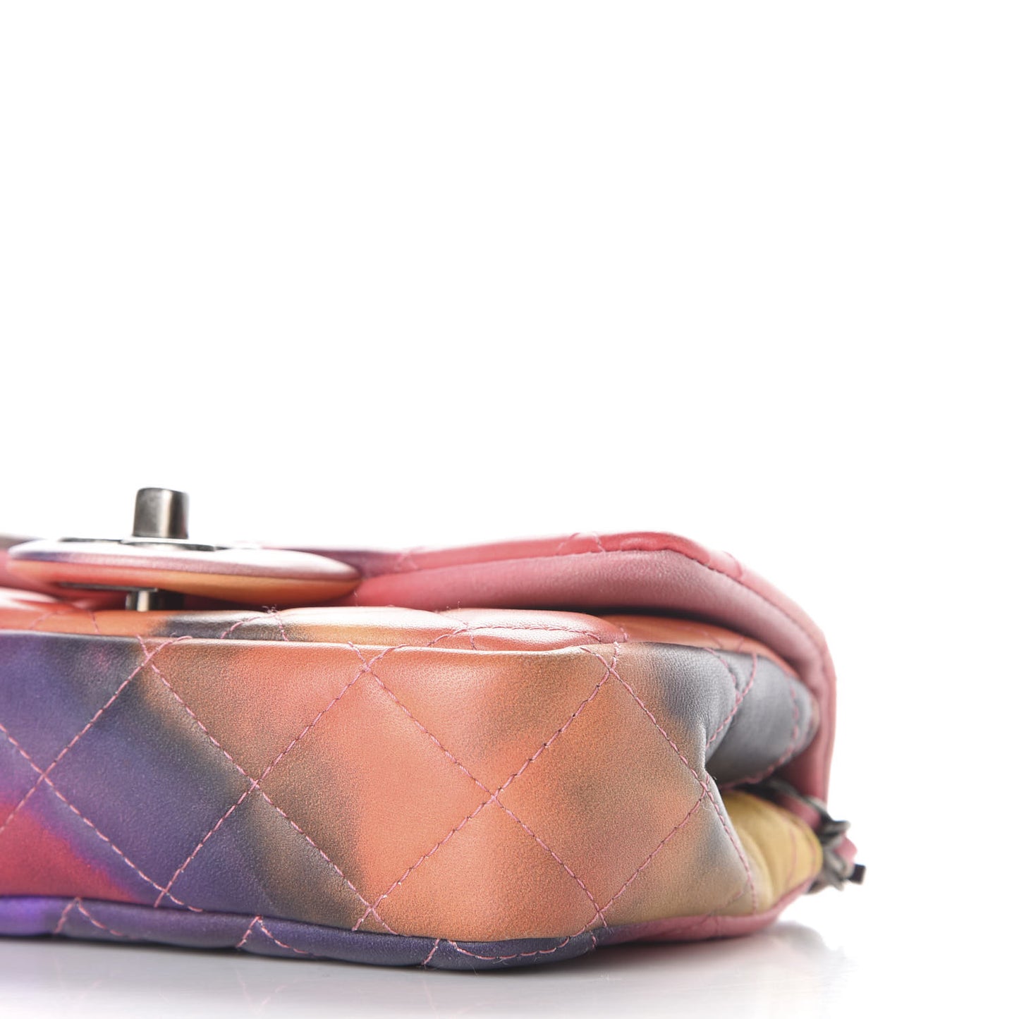 Lambskin Quilted Extra Mini Flower Power Flap Multicolor