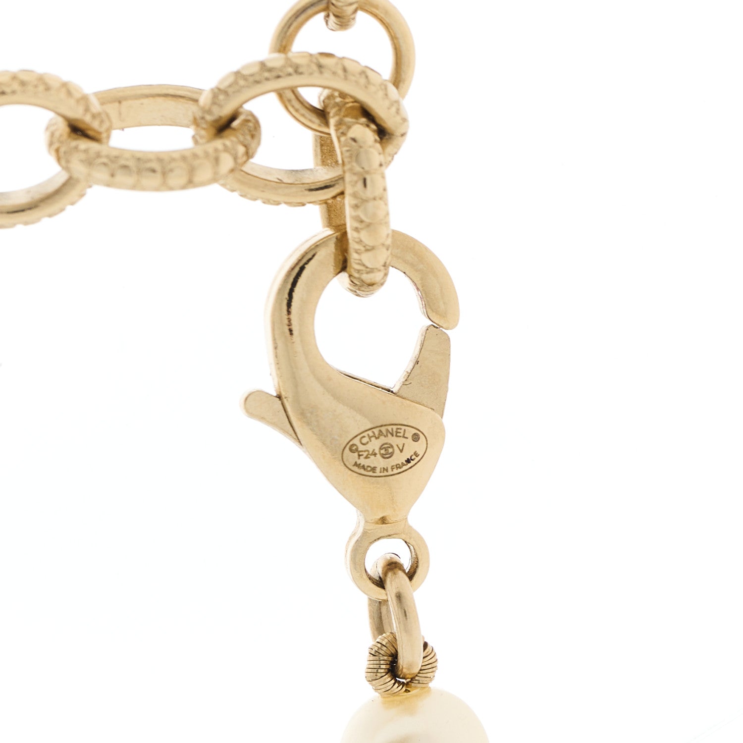 Chanel Pearl CC 100th Anniversary Necklace Light Gold 6 of 7