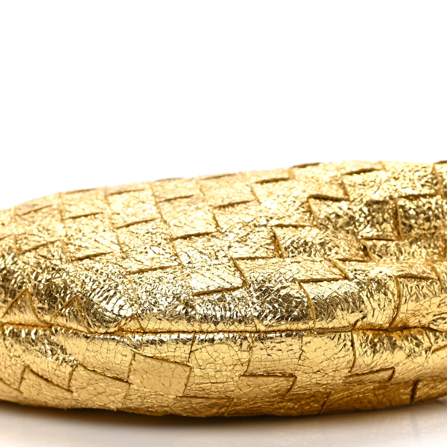 Metallic Nappa Intrecciato Mini Jodie Gold