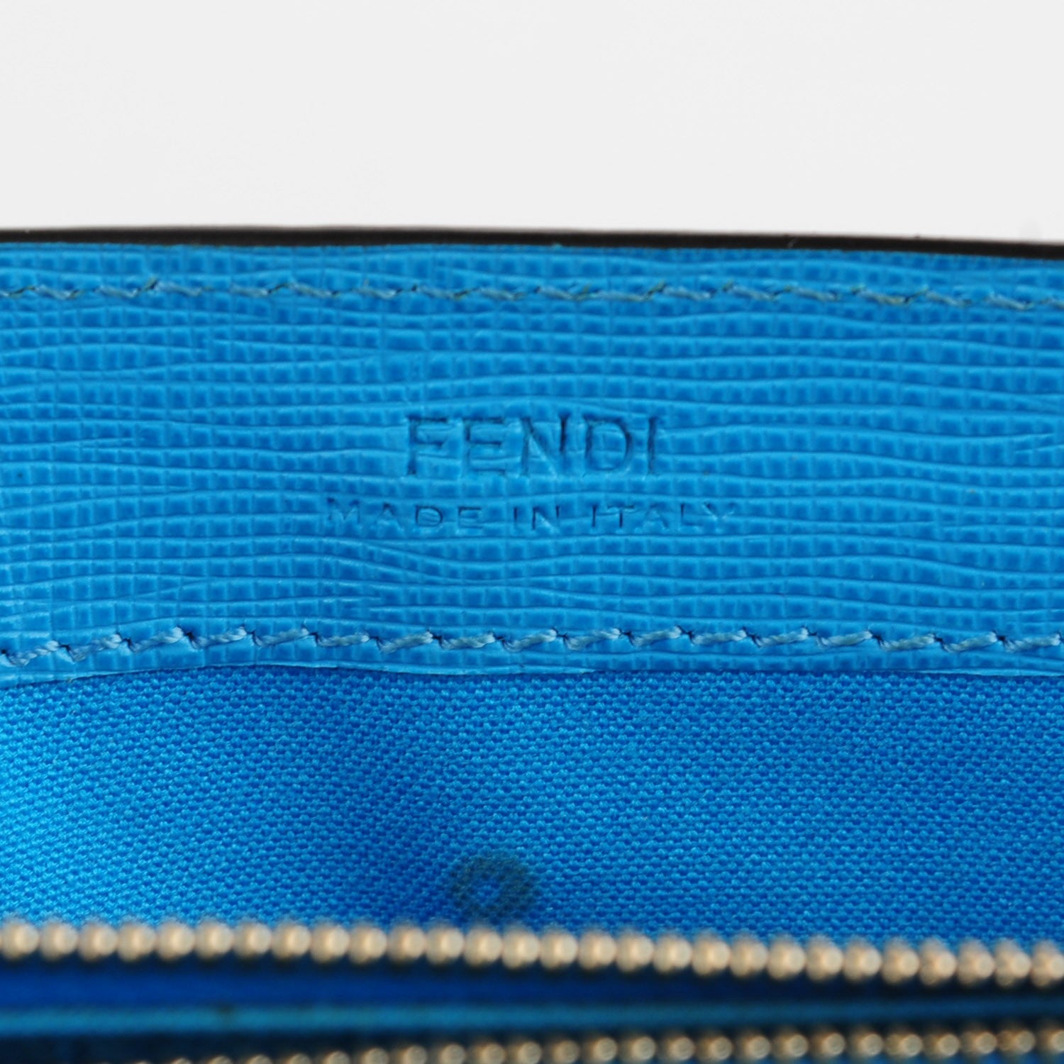 Fendi Zucca Spalmati Vitello Elite Simply Continental Wallet Tobacco Turchese 9 of 9