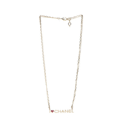 Chanel Chain I Heart Necklace Gold 3 of 6