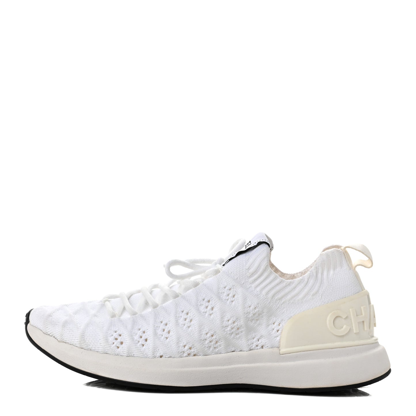 Fabric Logo Sneakers 38 White