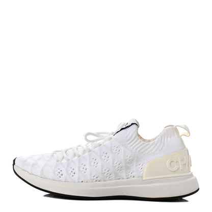 Chanel Fabric Logo Sneakers 38 White 1 of 10