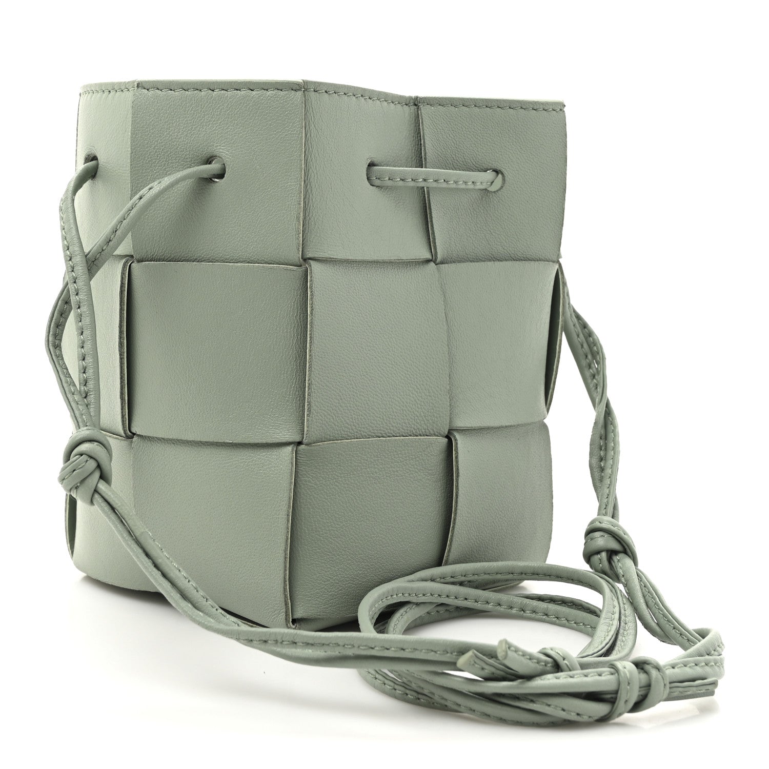 Bottega Veneta Nappa Maxi Intrecciato Mini Cassette Bucket Bag New Sauge 3 of 9