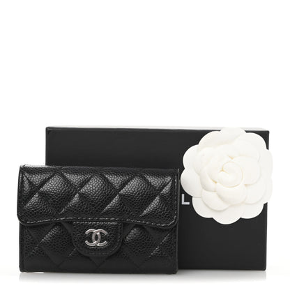 Chanel Caviar Quilted Flap Card Holder Wallet Black 11 of 11