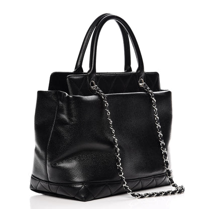 Chanel Soft Caviar CC Medium Top Handle Tote Black 4 of 14