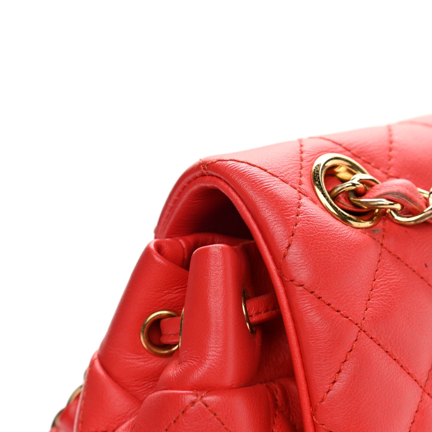 Calfskin Quilted Small Urban Spirit Backpack Red