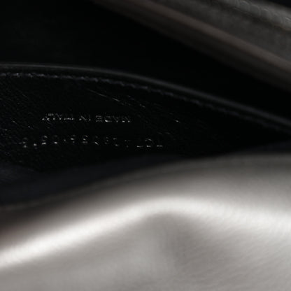 Saint Laurent Sheepskin Matelasse Chevron Monogram Medium College Bag Asphalt 7 of 11