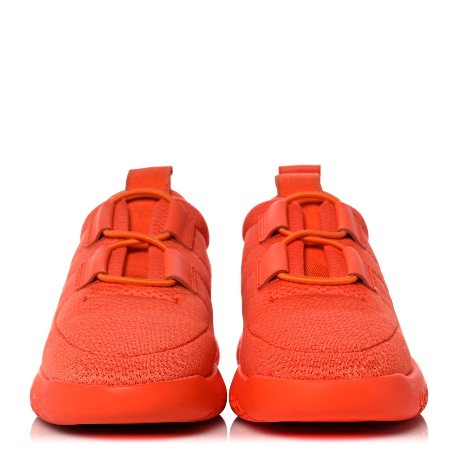 Hermes Mesh Technical Canvas Womens Team Sneakers 37 Orange 2 of 7