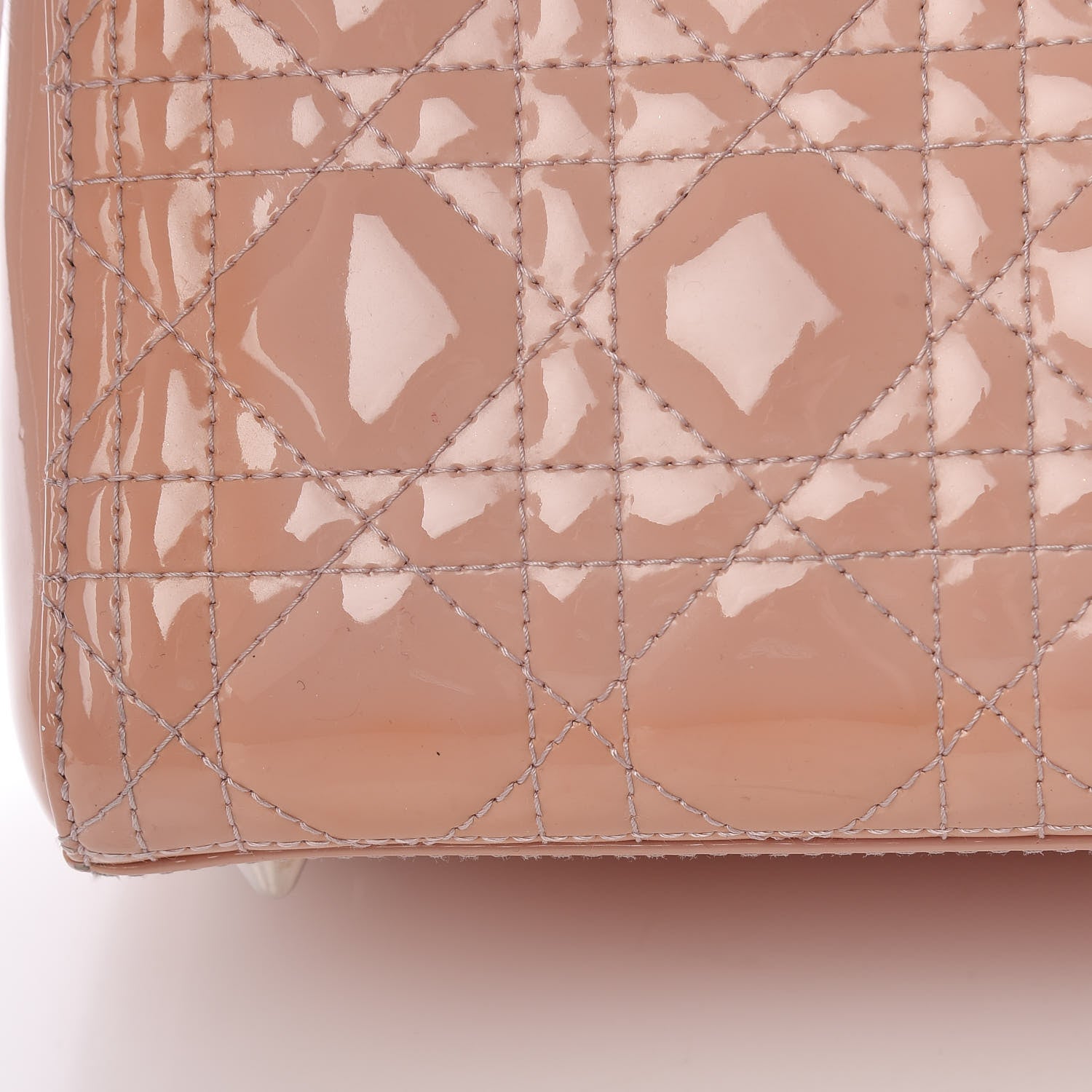 Christian Dior Patent Cannage Medium Lady Dior Beige 17 of 18