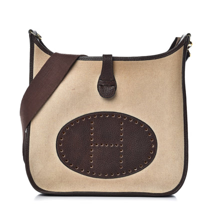 Hermes Toile Natural Barenia Evelyne GM Ebene 1 of 16
