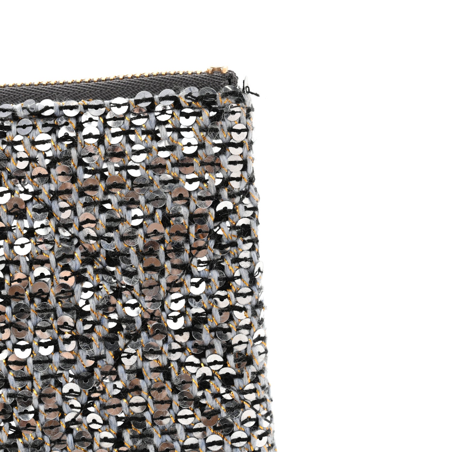 Chanel Sequins Medium 19 Pouch Silver 10 of 12
