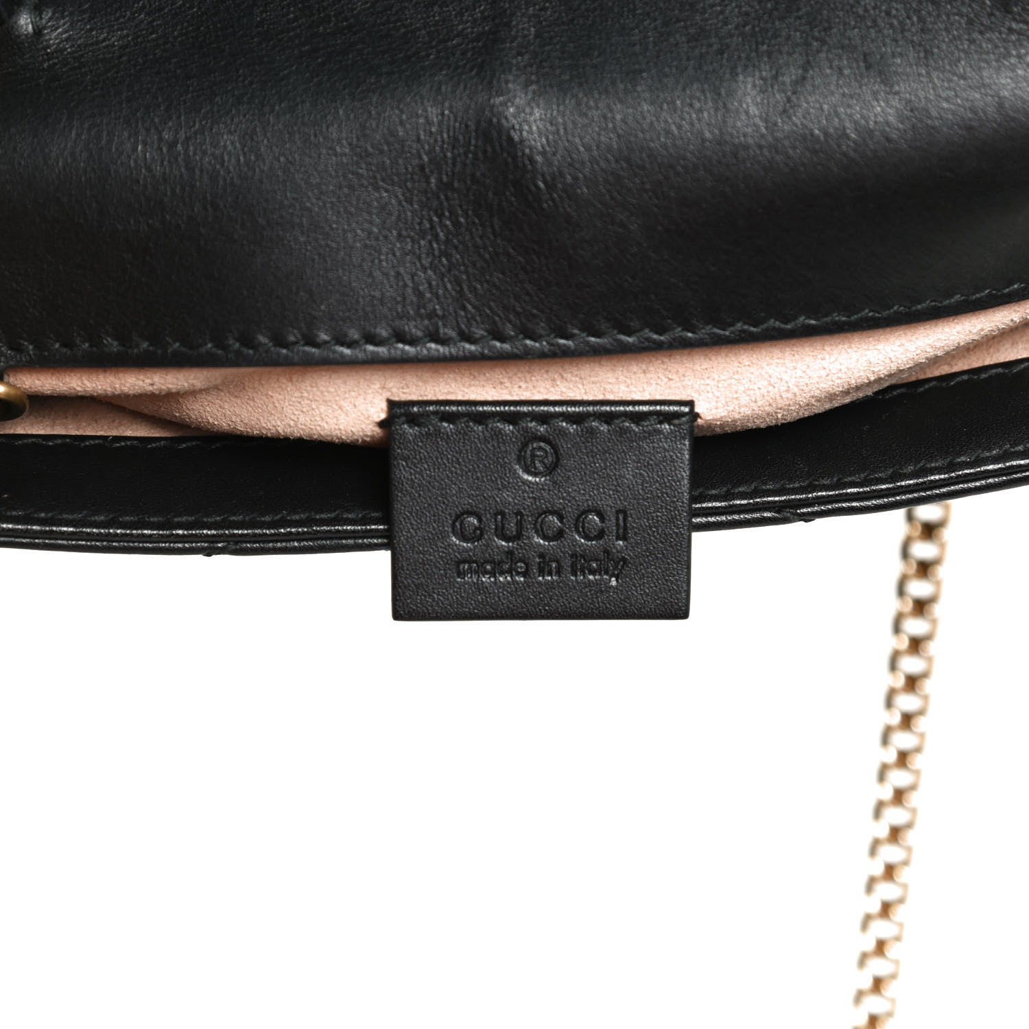 Gucci Calfskin Matelasse Super Mini GG Marmont Shoulder Bag Black 6 of 12