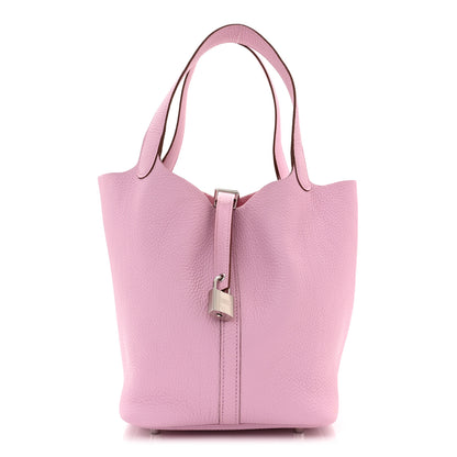 Hermes Taurillon Clemence Picotin Lock 22 MM Mauve Sylvestre 1 of 11