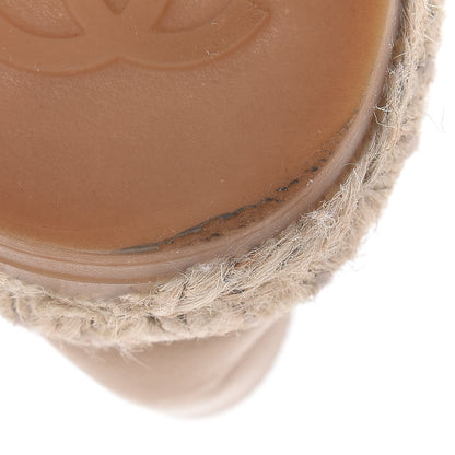 Chanel Lambskin CC Espadrilles 36 Beige Black 11 of 18