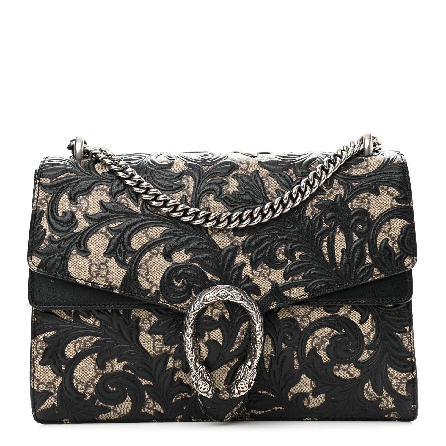 Gucci GG Supreme Monogram Arabesque Medium Dionysus Shoulder Bag Black 1 of 13