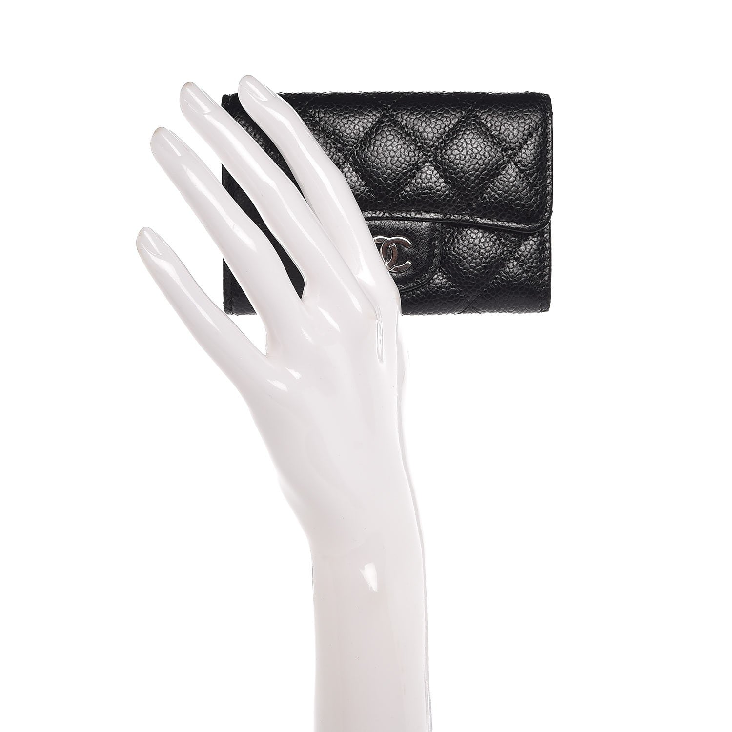 Chanel Caviar Quilted Flap Card Holder Black 2 of 8