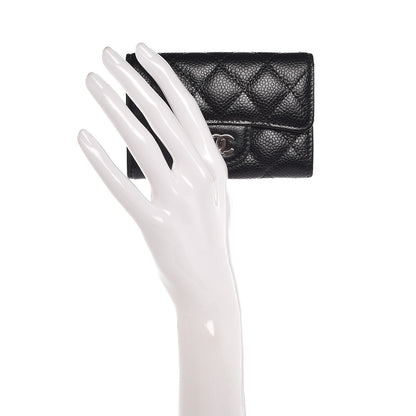 Chanel Caviar Quilted Flap Card Holder Black 2 of 8
