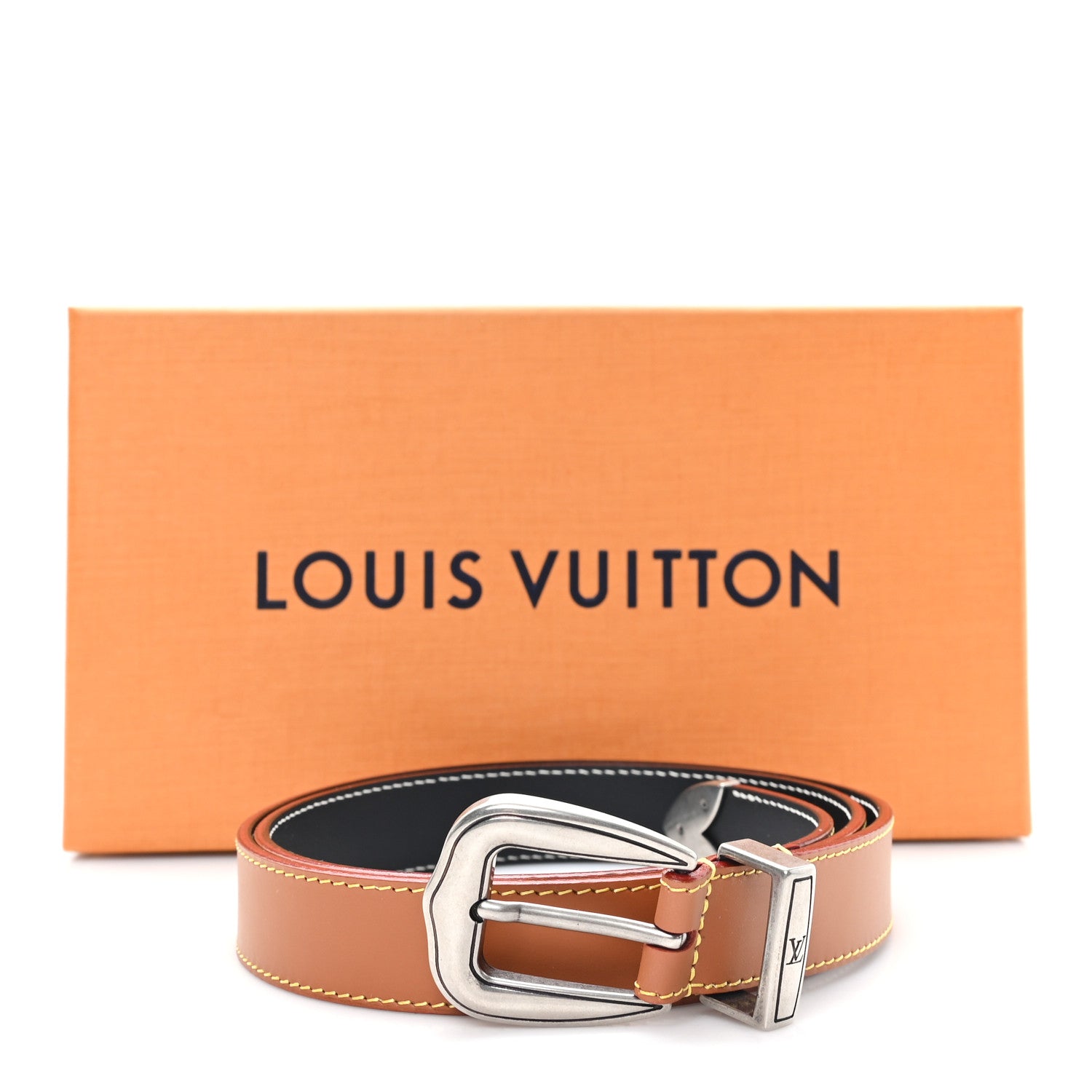 Louis Vuitton LV Dust 25mm Belt 90 36 Cognac Brown 5 of 5
