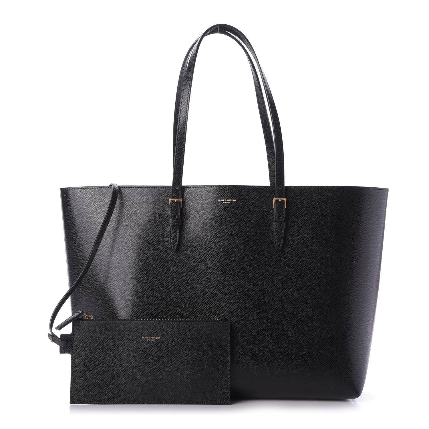 Saint Laurent Calfskin Large Shopping Tote Black 1 of 8