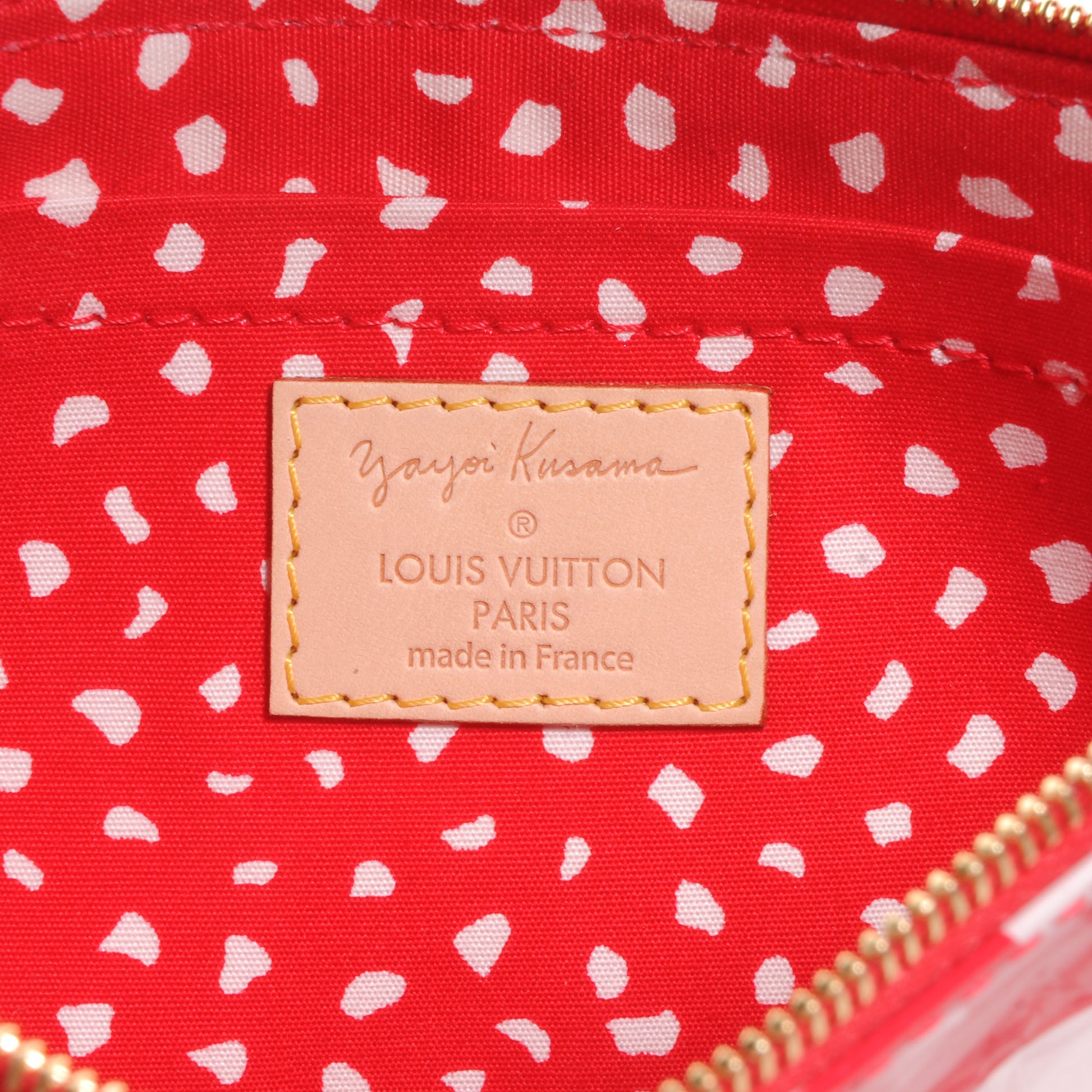 Louis Vuitton Vernis Kusama Infinity Dots Pochette Accessories Red 6 of 7