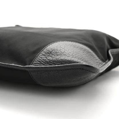 Prada Tessuto Nylon Vitello Daino Flat Shoulder Bag Black 9 of 10