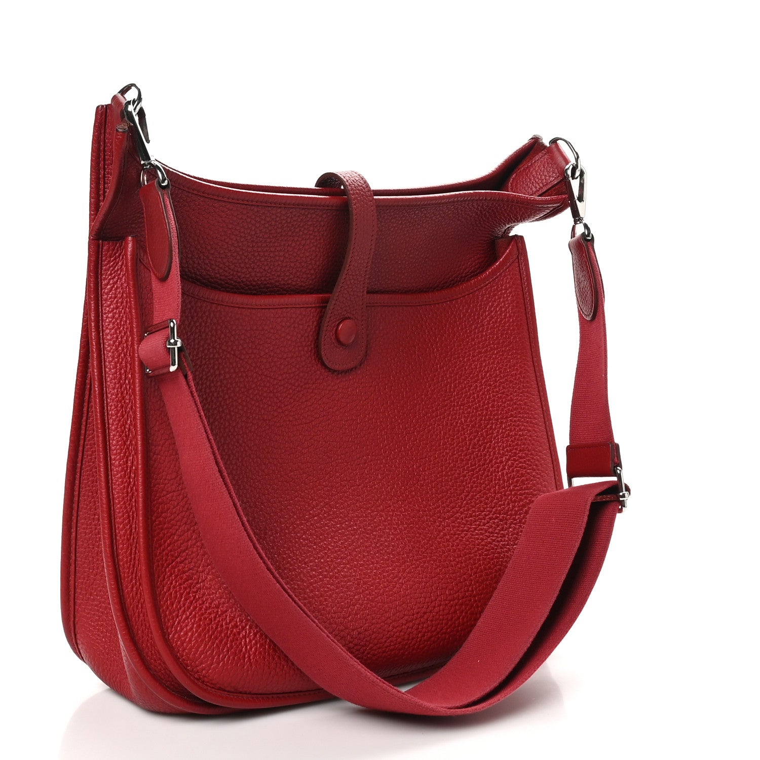 Hermes Taurillon Clemence Evelyne II GM Rouge Garance 3 of 10