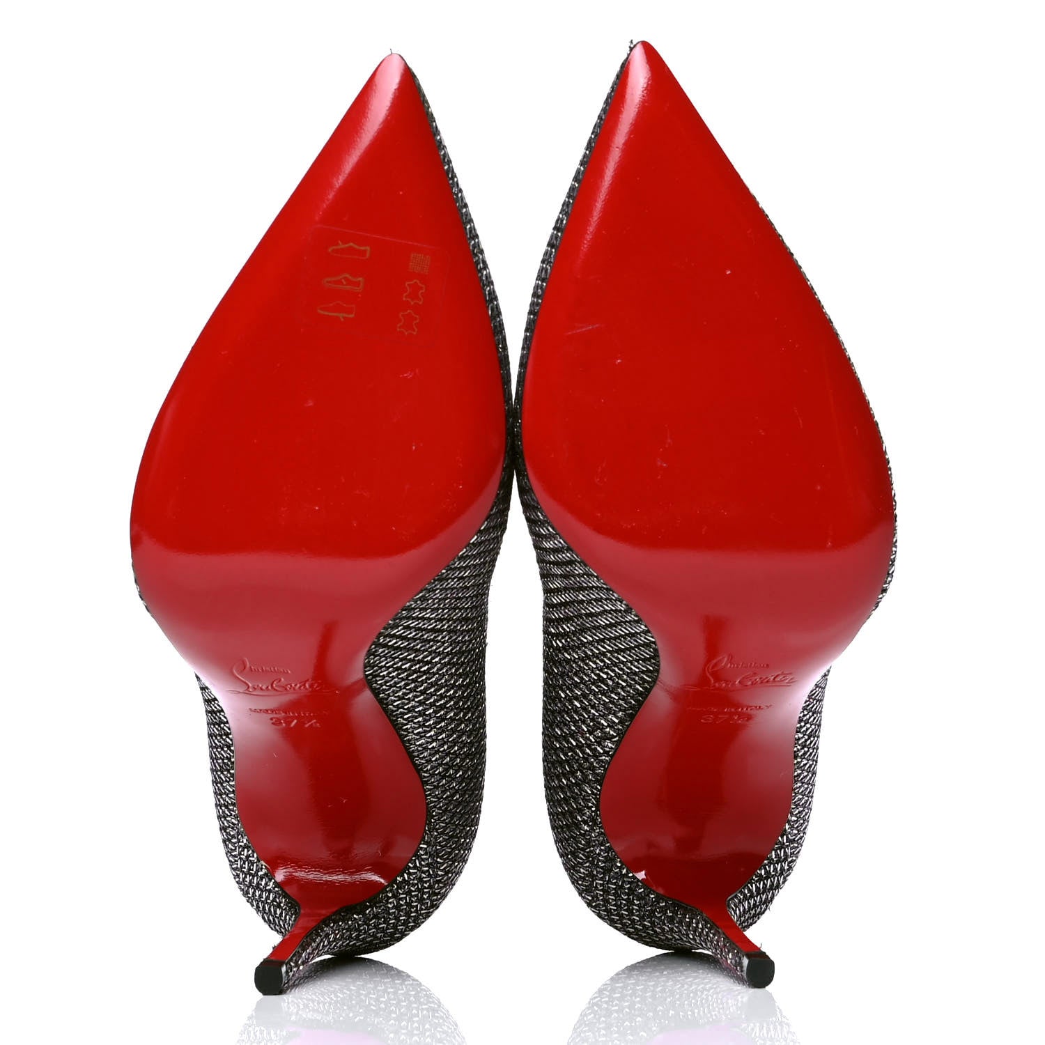 Christian Louboutin Glitter Diams Pigalle Follies 100 Pumps 37.5 Antic Silver 4 of 5