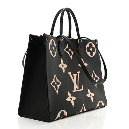 Louis Vuitton LOUIS VUITTON Empreinte Monogram Giant Onthego GM Black Beige 3 of 9
