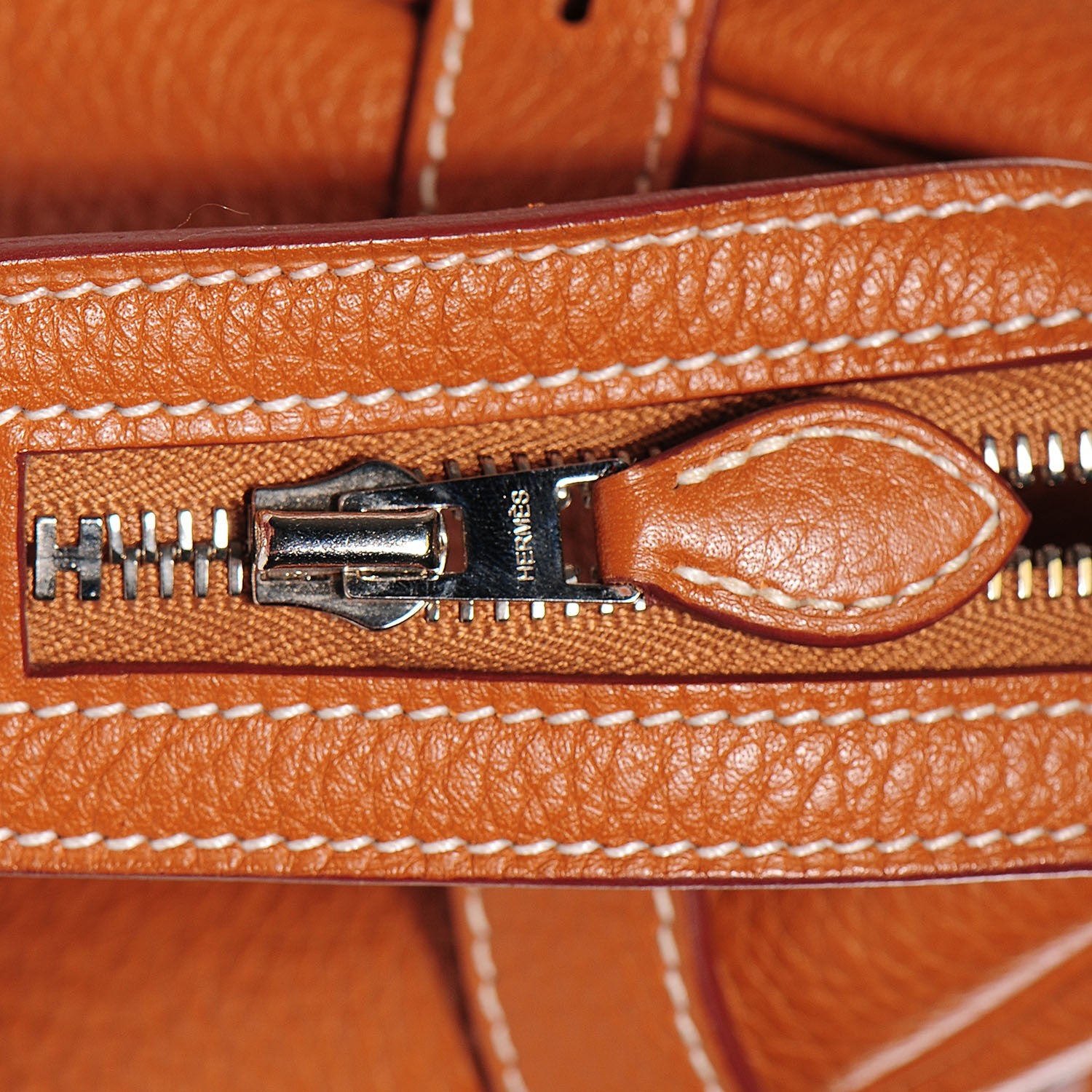 Hermes Taurillon Clemence Shoulder Atlas Satchel Gold 10 of 15