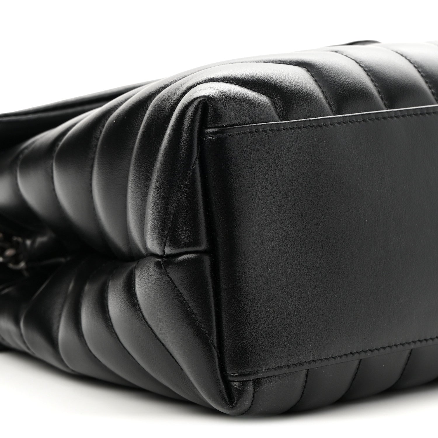 Saint Laurent Calfskin Y Quilted Monogram Medium Loulou Chain Satchel Black 8 of 9